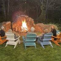 chairs around the bonfire